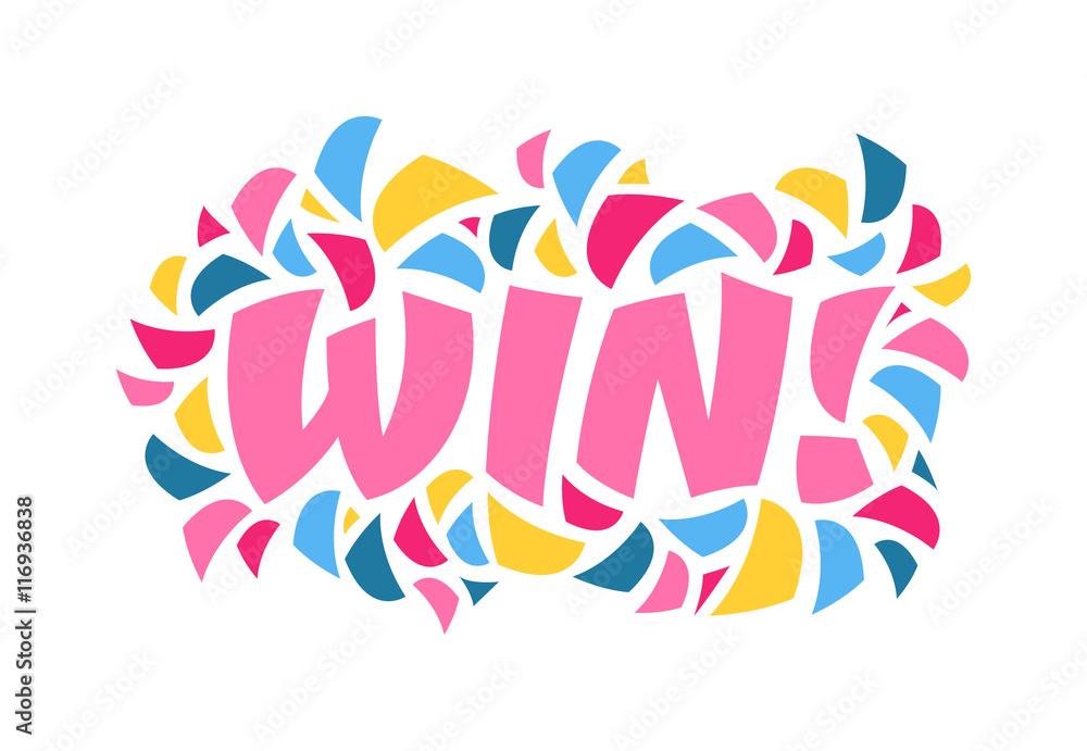 Win text vector illustration Win text vector illustration