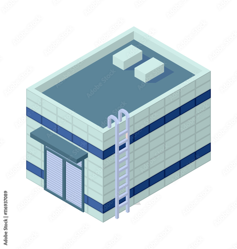 Isometric building vector illustration Isometric building vector illustration