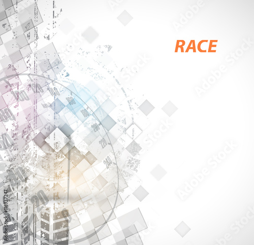 Racing square background  vector illustration abstraction in race car track