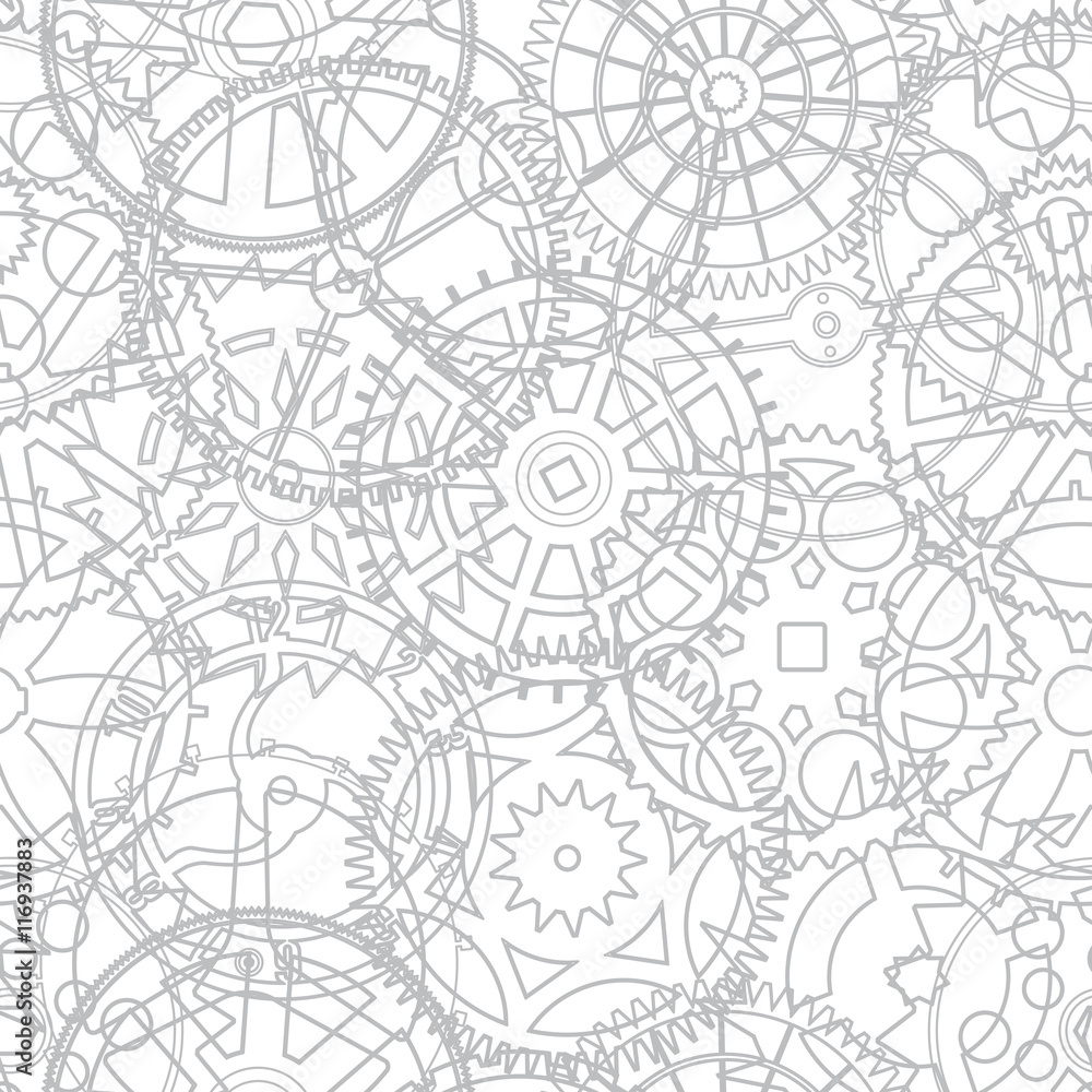 Seamless vector texture- time gears