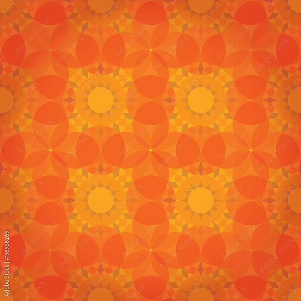 Orange abstract floral background