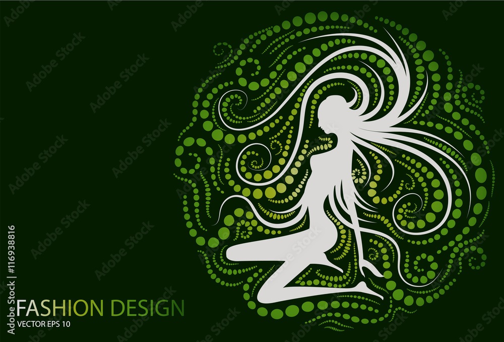 sexy woman abstract fashion design