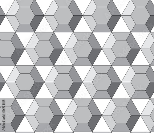 Simple geometric vector pattern - hexagonal diamonds © pzAxe