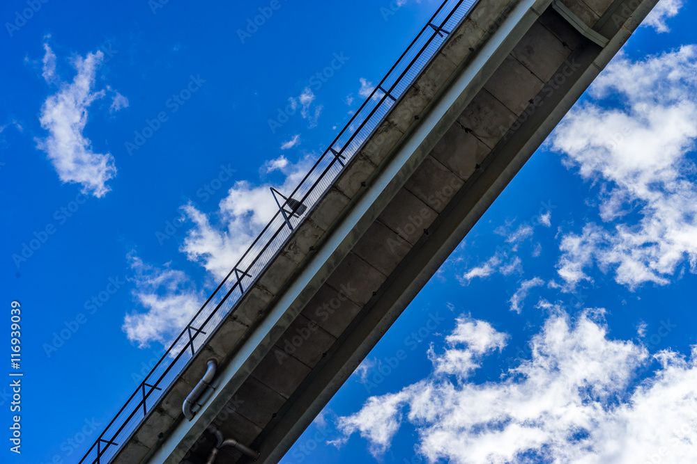 footbridge passage from below