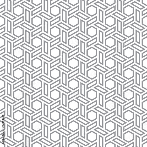 Hexagons gray vector seamless background