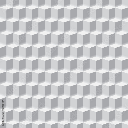 Fototapeta Naklejka Na Ścianę i Meble -  Vector seamless pattern - abstract geometrical cubes texture