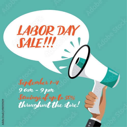 
Labor Day Sale background. EPS 10 vector.