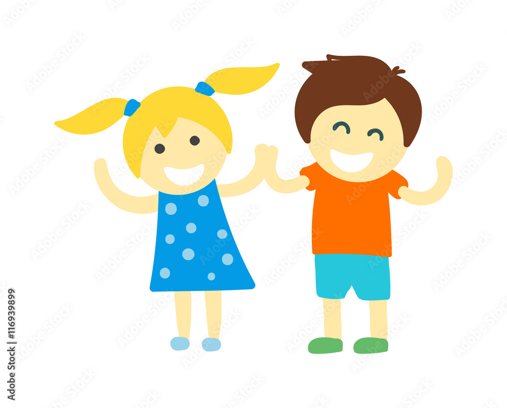 Kids holding hands doing jump and kids holding hands vector character. Kids holding hands cute little boy and girl. Kids holding hands love, friendship happy girl happiness children. Kids holding hands doing jump and kids holding hands vector character. Kids holding hands cute little boy and girl. Kids holding hands love, friendship happy girl happiness children.