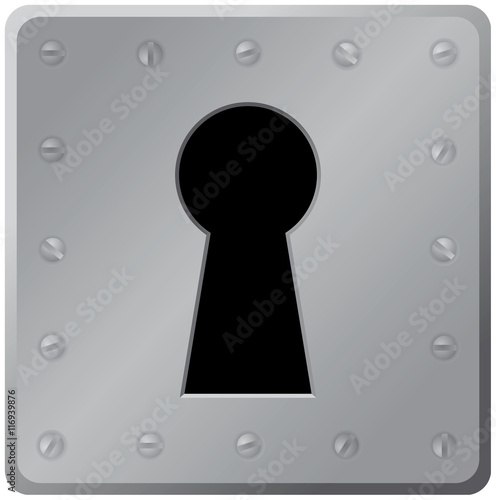 Vector illustration - keyhole on white background