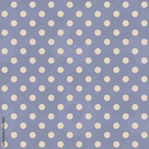 Vector abstract vintage seamless blue polka dots pattern