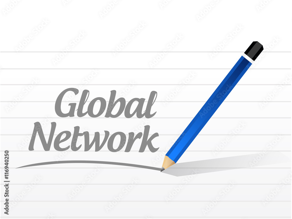 global network message sign concept global network message sign concept