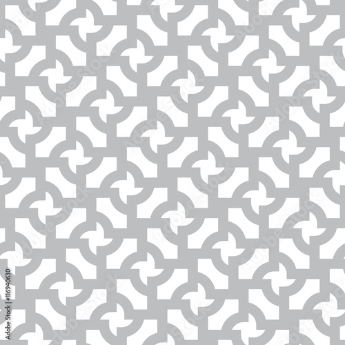 Simple gray and white vector geometric abstract seamless pattern