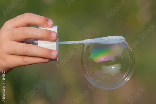 a bubble in the hand
