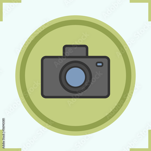 Photo camera color icon