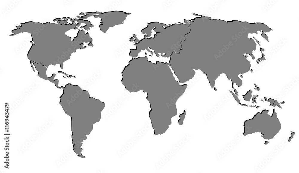 Naklejka World map