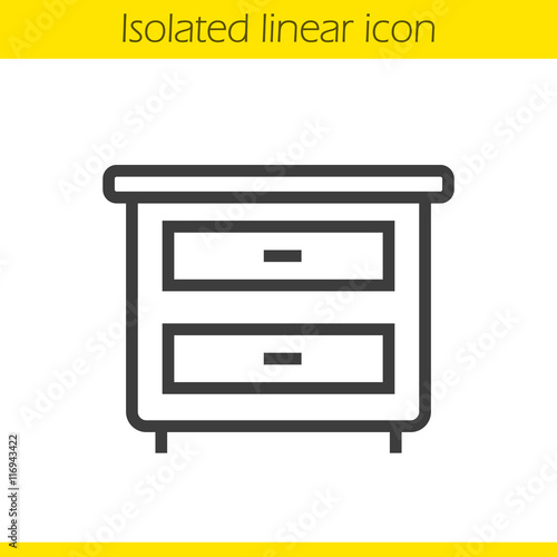 Nightstand linear icon