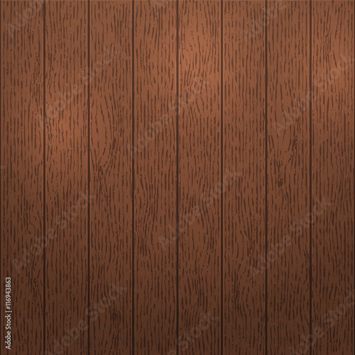 Dark wood texture template with vertical stripes, rustic old panels, grunge vintage floor. Wooden background. Hardwood vector illustration.