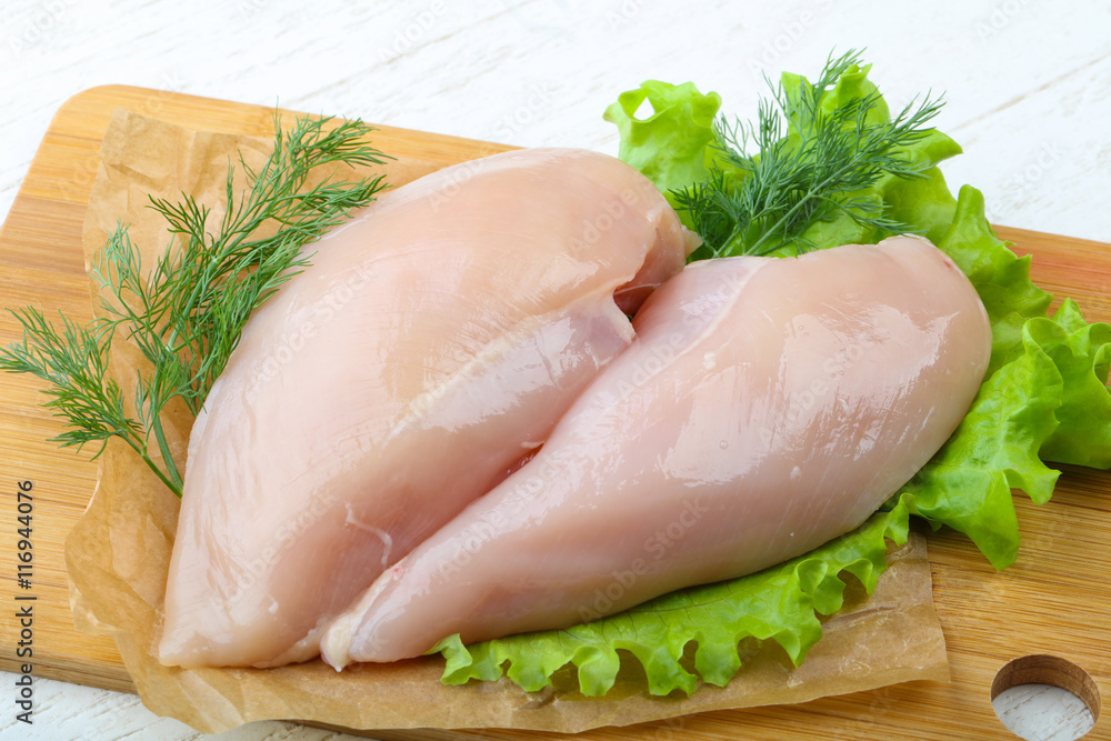 Raw chicken breast