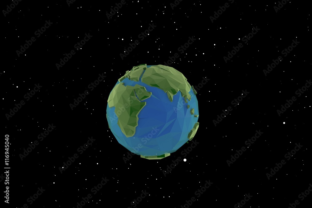Fototapeta premium 3D background model low polygon