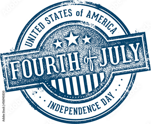 Vintage Fourth of July USA Stamp