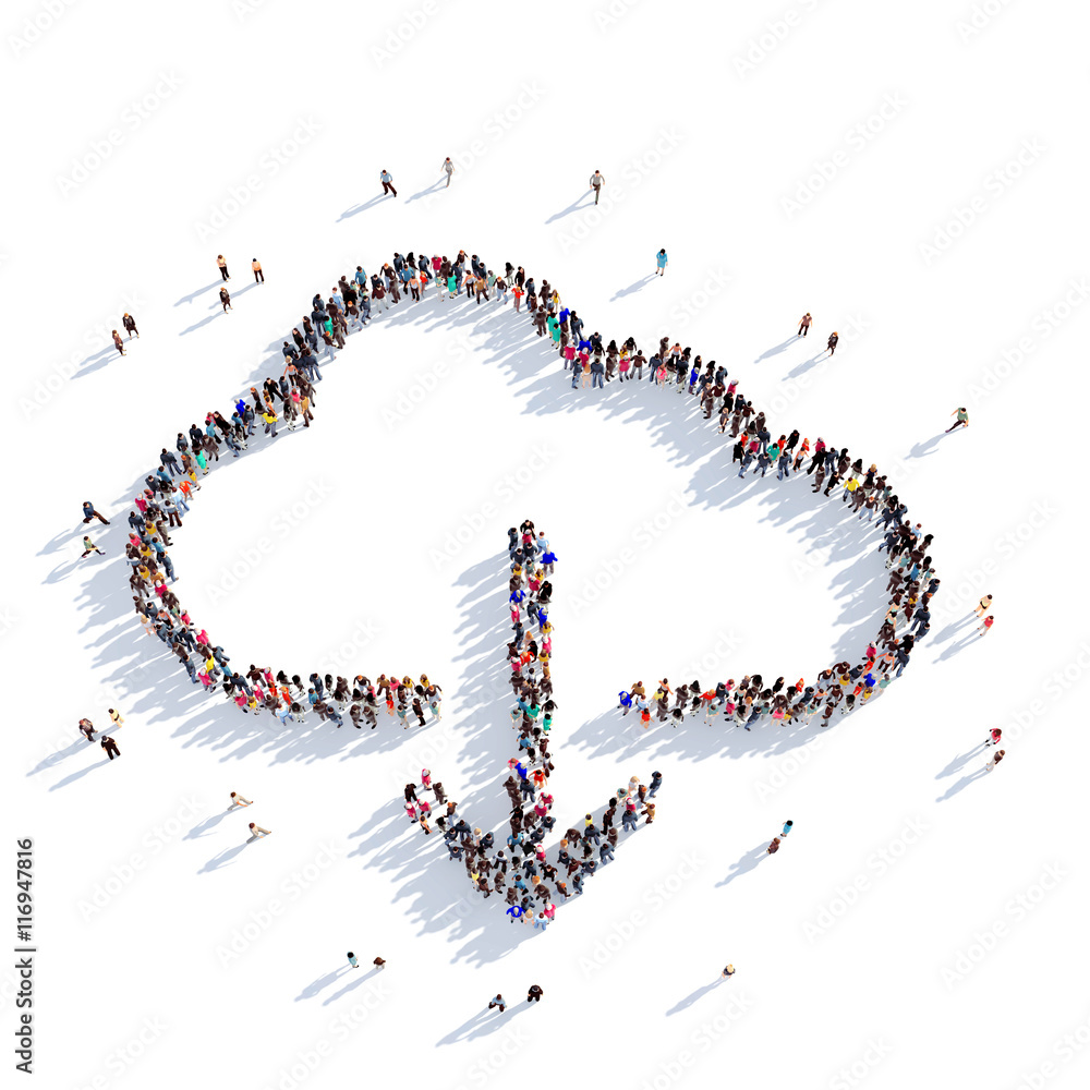 downloads cloud people 3D rendering downloads cloud people 3D rendering