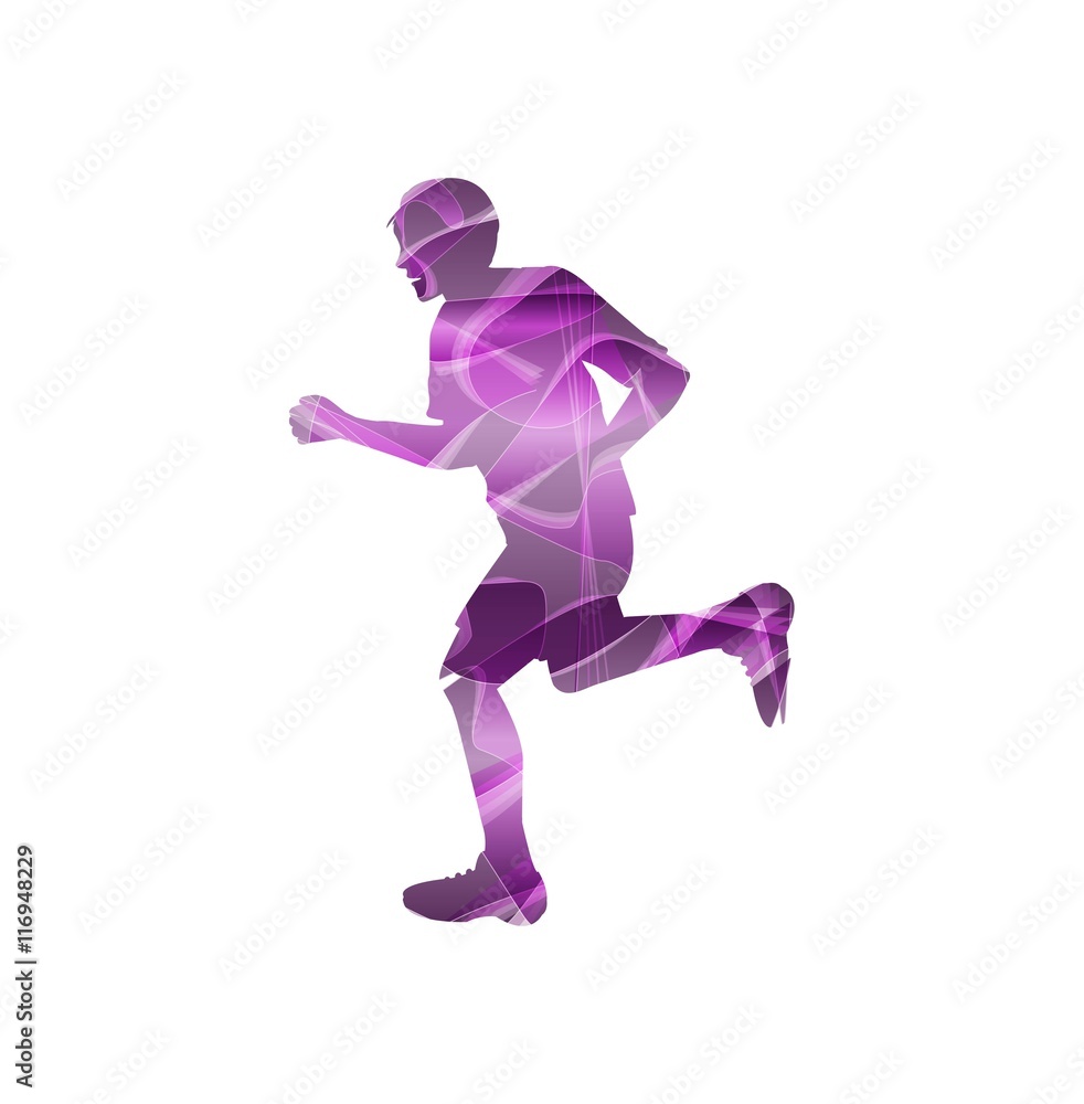 vector illustration of man running 