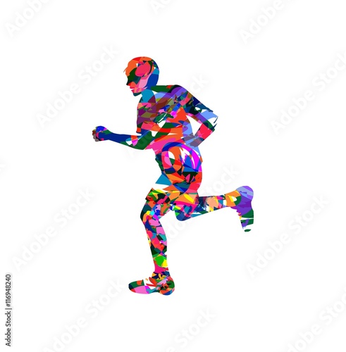 vector illustration of man running  © passiflora70