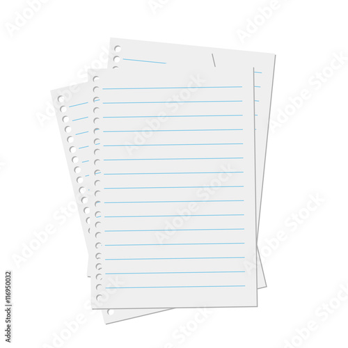 Vector notebook paper