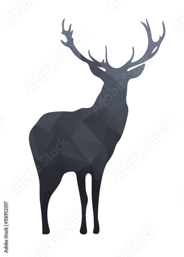 Deer silhouette of geometric shapes