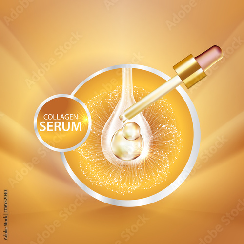 Collagen Serum Background Concept Skin Care Cosmetic