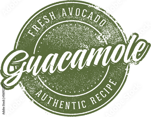 Fresh Guacamole Vintage Stamp