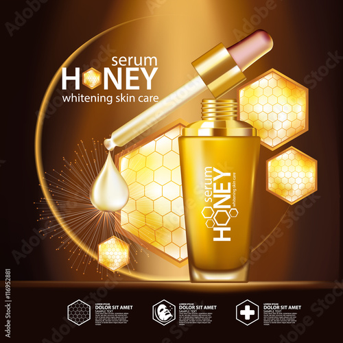 Honey Serum Background Concept Skin Care Cosmetic