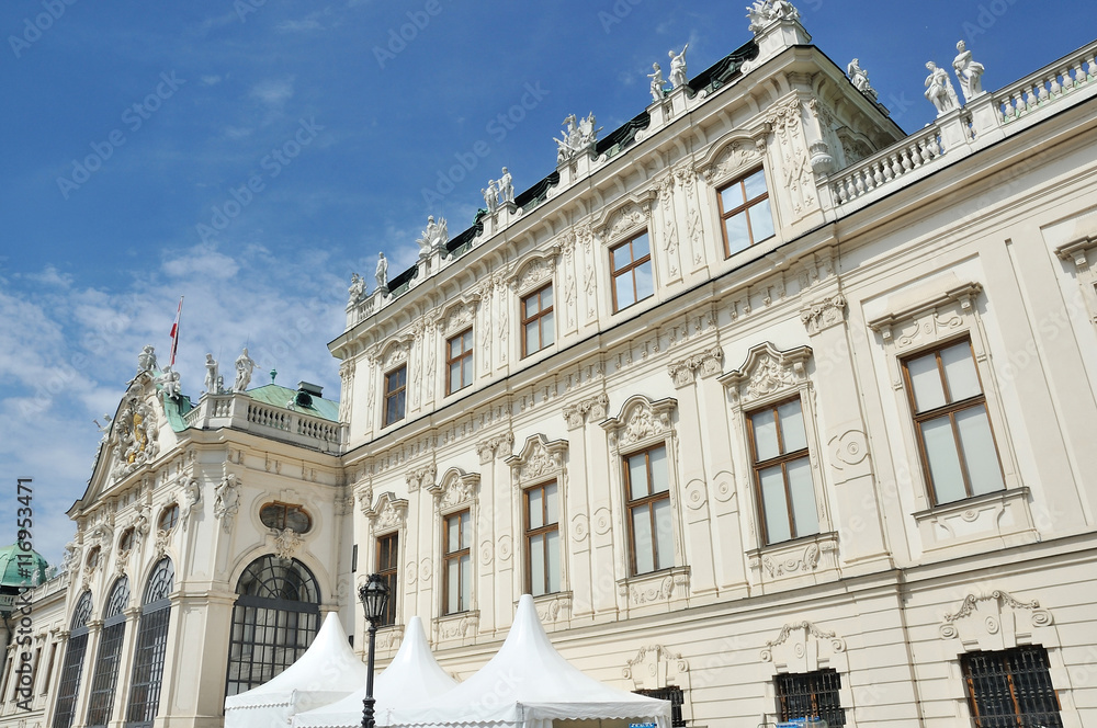 Obraz premium building of Belvedere palace, Vienna Austria