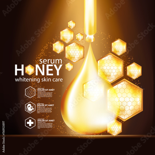 Honey Serum Background Concept Skin Care Cosmetic