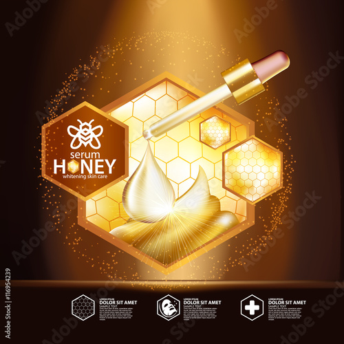 Honey Serum Background Concept Skin Care Cosmetic