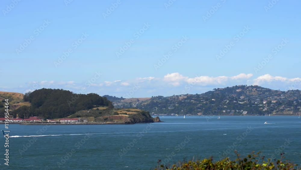 San Francisco Bay and Golden Gate Bridge slow pan San Francisco Bay and Golden Gate Bridge slow pan