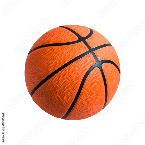 Basketball ball over white background