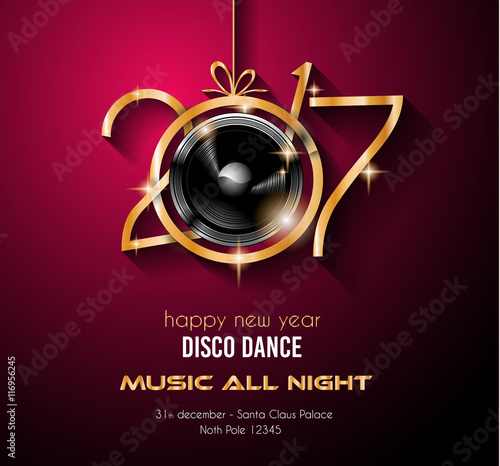 2017 Happy New Year Party Background for your Flyers