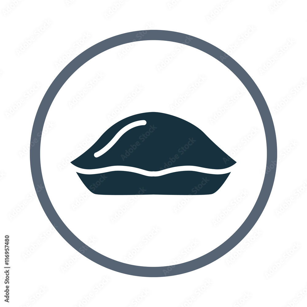 Indoor cake simple icon on the background Indoor cake simple icon on the background