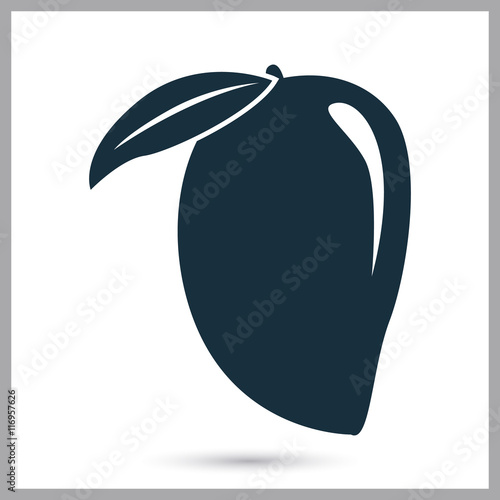 Mango fruit simple icon on the background
