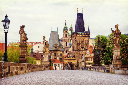 Photography Charles Bridge in Prague, Czech Republic