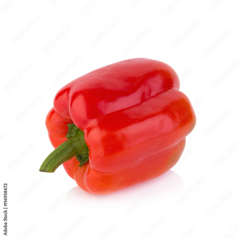 sweet red pepper on white background sweet red pepper on white background