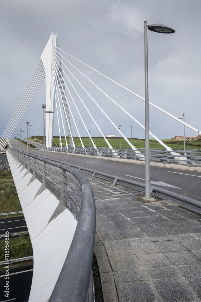 Naklejka premium PUENTE ATIRANTADO DE METAL 