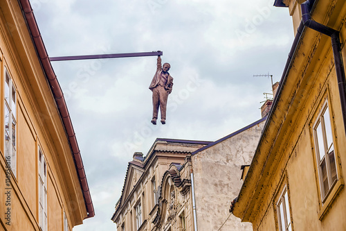 PRAGUE, CZECH REPUBLIC - MAY 19: a unique sculpture of Sigmund F photo