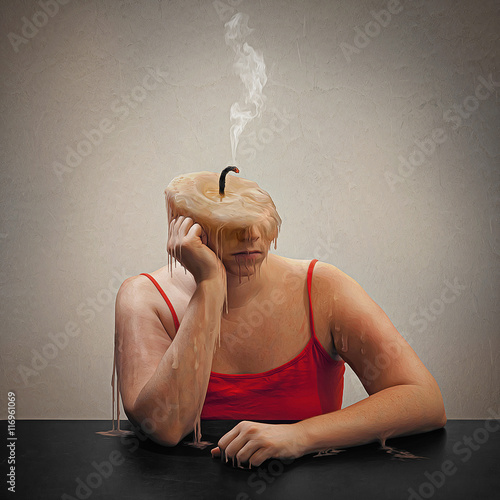 Burning out as a candle