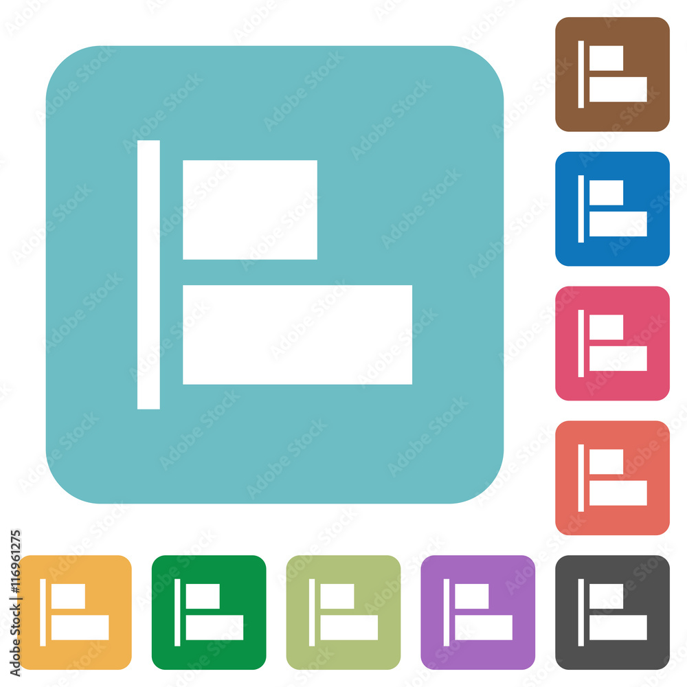 Flat align to left icons Flat align to left icons