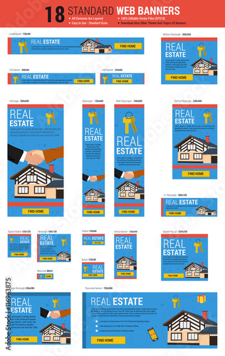 Standard size web banners - Real Estate