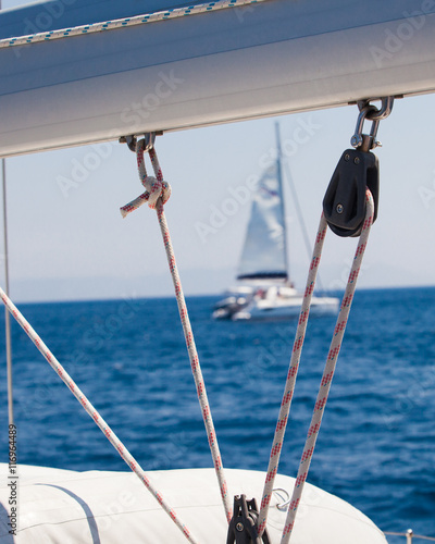 Sailing yacht boat on Adriatic sea 