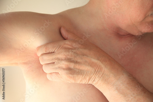 фотографія Man with hand near armpit