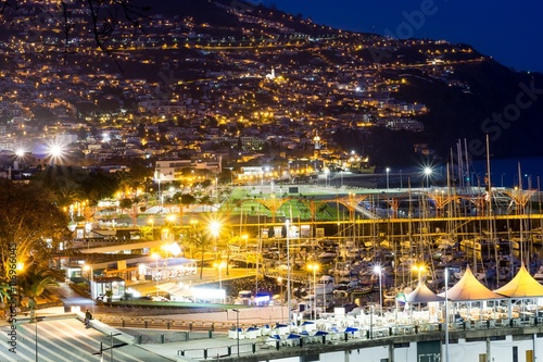 Funchal city at night
